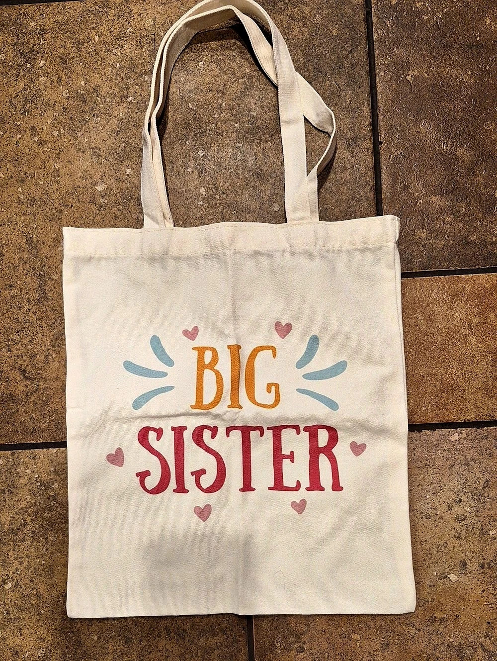 Big Sister Tote in White & Red NWOT